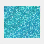 Blaues Meer Wasser mit Glitzern Fleecedecke (Vorderseite (Horizontal))