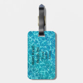 Blaues Meer Wasser mit Glitzern Gepäckanhänger (Rückseite vertikal)