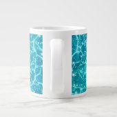 Blaues Meer Wasser mit Glitzern Jumbo-Tasse (Rückseite)