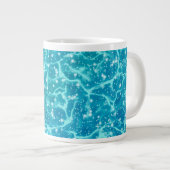 Blaues Meer Wasser mit Glitzern Jumbo-Tasse (Vorderseite Rechts)