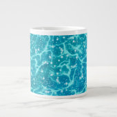 Blaues Meer Wasser mit Glitzern Jumbo-Tasse (Vorderseite)