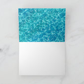 Blaues Meer Wasser mit Glitzern Karte (Innenseite)