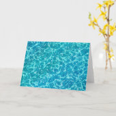 Blaues Meer Wasser mit Glitzern Karte (Gelbe Blume)