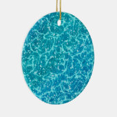 Blaues Meer Wasser mit Glitzern Keramik Ornament (Rechts)