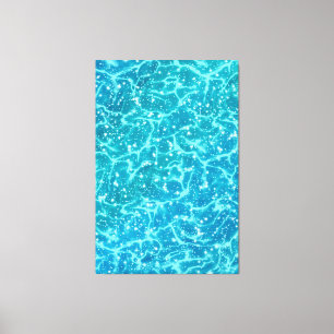 Blaues Meer Wasser mit Glitzern Leinwanddruck