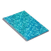 Blaues Meer Wasser mit Glitzern Notizblock (Rechte Seite)