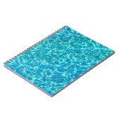 Blaues Meer Wasser mit Glitzern Notizblock (Linke Seite)