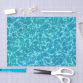 Blaues Meer Wasser mit Glitzern Seidenpapier (Handwerk)