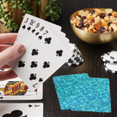 Blaues Meer Wasser mit Glitzern Spielkarten (In Situ)