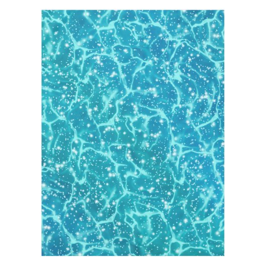 Blaues Meer Wasser mit Glitzern Tischdecke (Vorderseite)