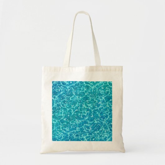 Blaues Meer Wasser mit Glitzern* Tragetasche (Vorne)