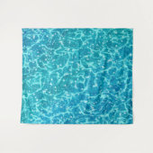 Blaues Meer Wasser mit Glitzern Wandteppich (Vorderseite (Horizontal))