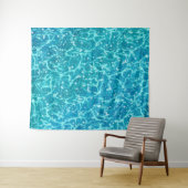 Blaues Meer Wasser mit Glitzern Wandteppich (Beispiel (Horizontal))