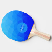 Blaues Meergeometrie-Maschenmuster Monogram Tischtennis Schläger (Seitenansicht)
