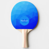 Blaues Meergeometrie-Maschenmuster Monogram Tischtennis Schläger (Vorderseite)