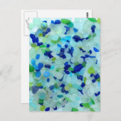 Blaues Meerglas Foto Vergnügen nach der Karte (Vorne/Hinten)