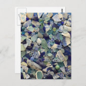 Blaues Meerglas Foto Vergnügen nach der Karte (Vorne/Hinten)