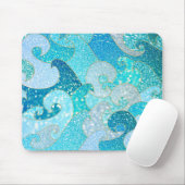 Blaues Meerjungfrau-Imitat-Glitzer Meeraquamariner Mousepad (Mit Mouse)