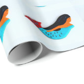 blaues Meerjungfrau-Packpapier Geschenkpapier (Rolleneckpunkt)