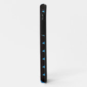 blaues Meerjungmuster auf schwarzem Fall Case-Mate iPhone Hülle (Hinten/Links)