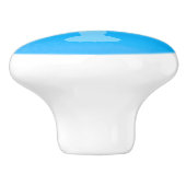 Blaues Meerwasser mit Hummer Keramikknauf (Seitenansicht)