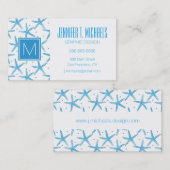 Blaues Meerwassermuster Visitenkarte (Vorne/Hinten)