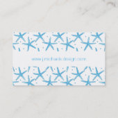 Blaues Meerwassermuster Visitenkarte (Rückseite)