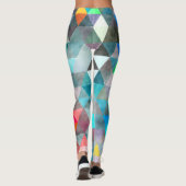 blaues mehrfarbiges gemustert leggings (Rückseite)
