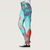 blaues mehrfarbiges gemustert leggings (Links)