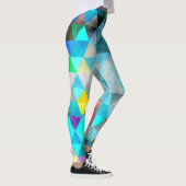 blaues mehrfarbiges gemustert leggings (Rechts)