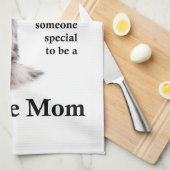 Blaues Merle Sheltie Mama-Küchen-Tuch Geschirrtuch (Viertel Falte)