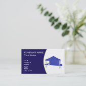 Blaues Messenzelt Visitenkarte (Stehend Vorderseite)