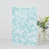 Blaues Metabolmuster Briefpapier (Stehend Vorderseite)