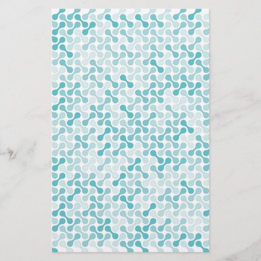 Blaues Metabolmuster Briefpapier (Vorderseite)