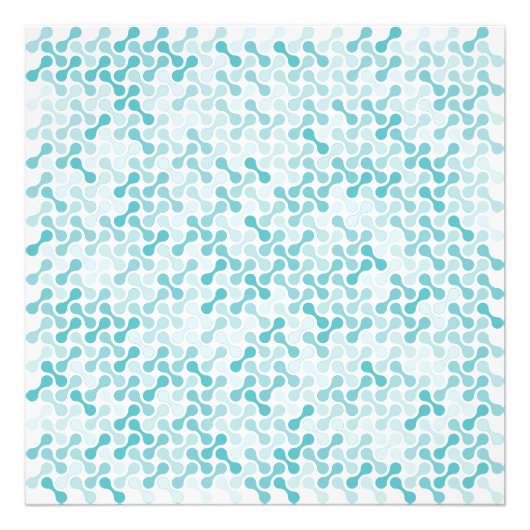 Blaues Metabolmuster Fotodruck (Vorne)