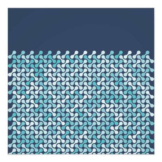 Blaues Metabolmuster Fotodruck (Vorne)