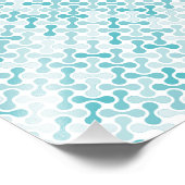 Blaues Metabolmuster Fotodruck (Ecke)