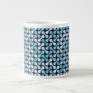 Blaues Metabolmuster Jumbo-Tasse
