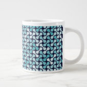 Blaues Metabolmuster Jumbo-Tasse (Rechts)