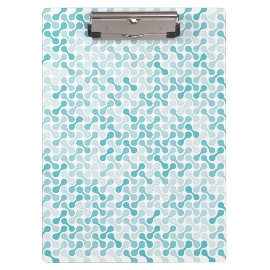 Blaues Metabolmuster Klemmbrett (Vorderseite)