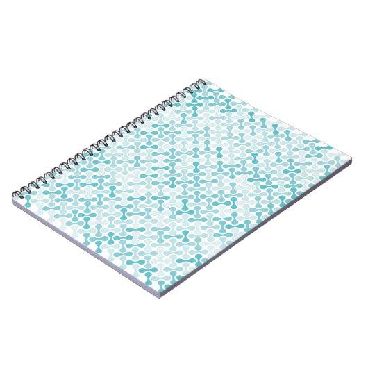 Blaues Metabolmuster Notizblock (Linke Seite)
