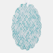 Blaues Metabolmuster Ornament Karte (Rechts)