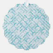 Blaues Metabolmuster Ornament Karte (Rückseite)