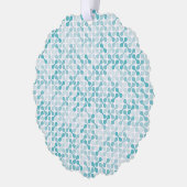 Blaues Metabolmuster Ornament Karte (Links)
