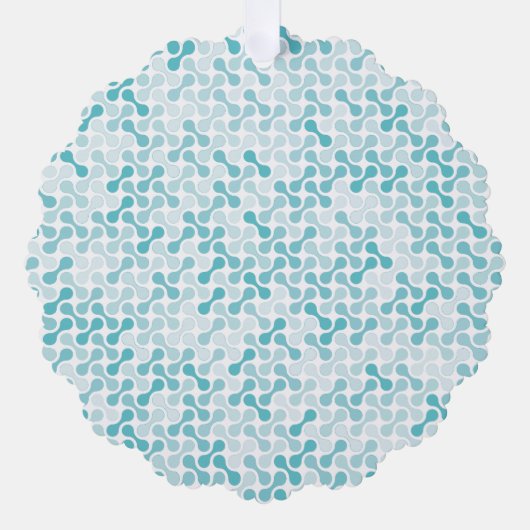 Blaues Metabolmuster Ornament Karte (Vorderseite)