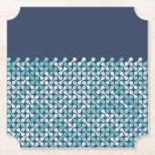 Blaues Metabolmuster Untersetzer (Vorderseite)