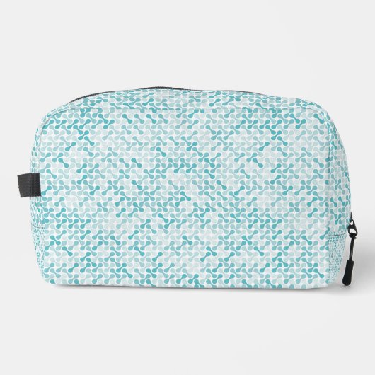 Blaues Metabolmuster Waschbeutel (Vorderseite)