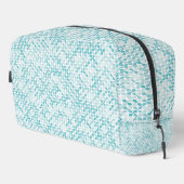 Blaues Metabolmuster Waschbeutel (Rechte Ecke)