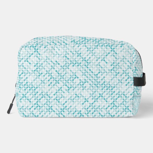 Blaues Metabolmuster Waschbeutel (Rückseite)