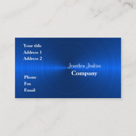 Blaues Metall Visitenkarte